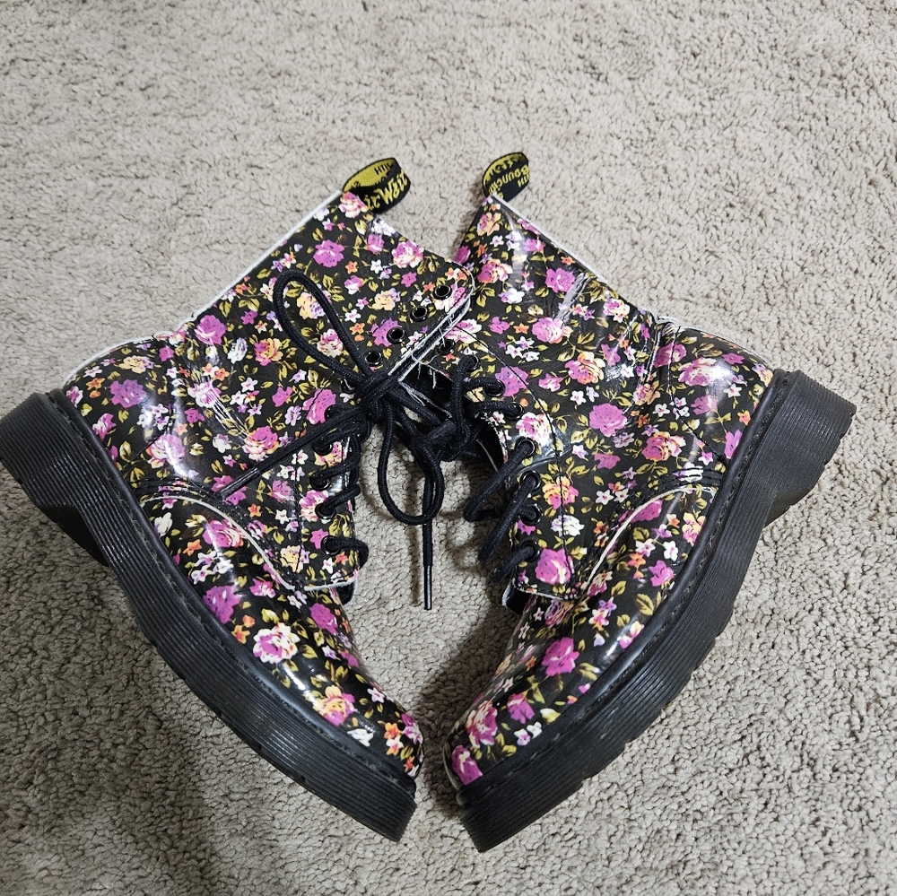 Dr. Martens Floral Lace-Up Boots